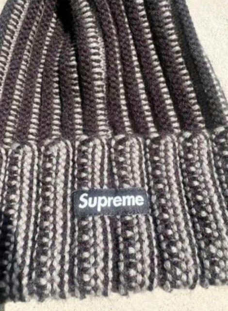 Supreme Contrast Stripe Beanie ボンボンニット帽/ビーニー < ブランド Supreme Contrast Stripe Beanie ボンボンニット帽/ビーニー < ブランドの