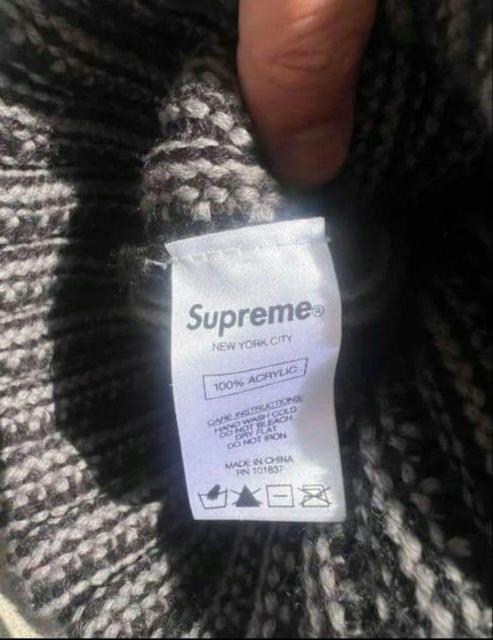 Supreme Contrast Stripe Beanie ボンボンニット帽/ビーニー < ブランド Supreme Contrast Stripe Beanie ボンボンニット帽/ビーニー < ブランドの