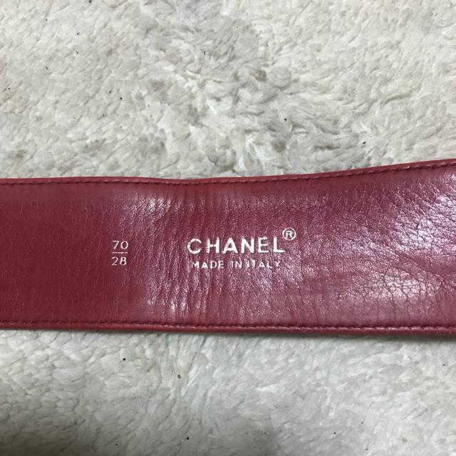 正規品 ヴィンテージ シャネル ピコローレ ワイドレザーベルト レッド < ブランド 正規品 ヴィンテージ シャネル ピコローレ ワイドレザーベルト レッド < ブランドの