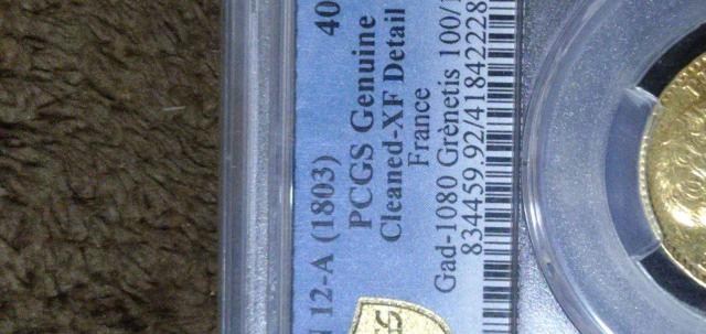 アンティークコイン【稀少品】1803年ナポレオン1世 40フラン金貨弊 『PCGS鑑定真正品』 < ホビー アンティークコイン【稀少品】1803年ナポレオン1世 40フラン金貨弊 『PCGS鑑定真正品』 < ホビーの