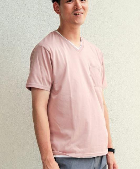 ☆チャオパニック TECH+DRY Vネック Tシャツ/メンズ/S/ピンク☆新品 < ブランド  ☆チャオパニック TECH+DRY Vネック Tシャツ/メンズ/S/ピンク☆新品  < ブランドの