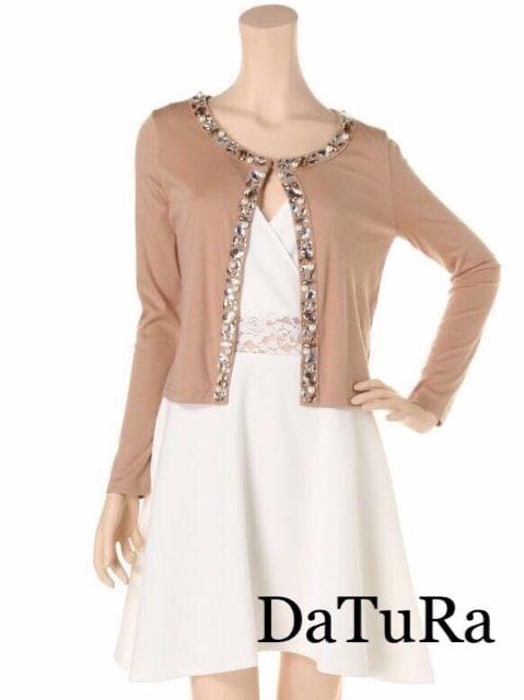 セール●定価6,372円【新品】Mixビジューラインカーディガン●キャメル ブラウン●DaTuRaダチュラ < ブランド  セール●定価6,372円【新品】Mixビジューラインカーディガン●キャメル ブラウン●DaTuRaダチュラ < ブランドの