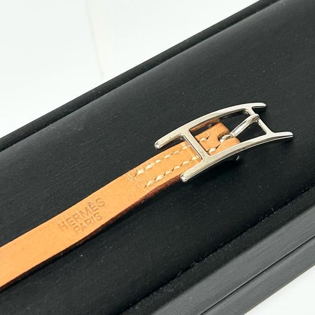 美品 HERMES エルメス アピ3 レザー ロングブレスレット バングル チョーカー < ブランド 美品 HERMES エルメス アピ3 レザー ロングブレスレット バングル チョーカー < ブランドの