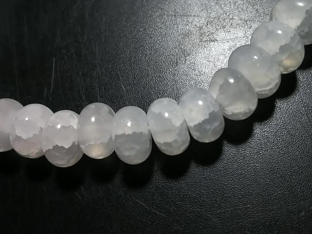 天然石★龍紋瑪瑙 (ホワイト)ロンデル8mm ブレス < 女性アクセサリー/時計 天然石★龍紋瑪瑙 (ホワイト)ロンデル8mm ブレス < 女性アクセサリー/時計の