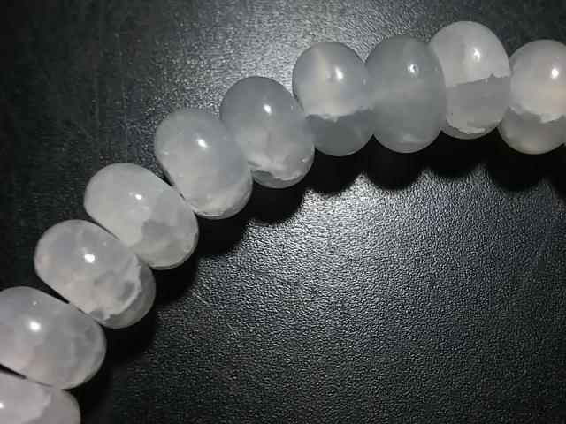 天然石★龍紋瑪瑙 (ホワイト)ロンデル8mm ブレス < 女性アクセサリー/時計 天然石★龍紋瑪瑙 (ホワイト)ロンデル8mm ブレス < 女性アクセサリー/時計の