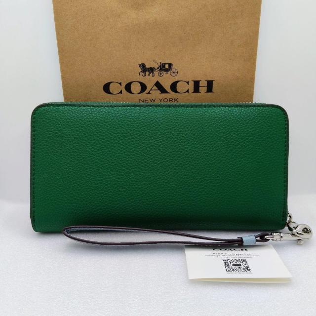 新品COACH ホース&キャリッジ アコーディオンジップアラウンドウォレット 長財布 グリーン < ブランド 新品COACH ホース&キャリッジ アコーディオンジップアラウンドウォレット 長財布 グリーン < ブランドの