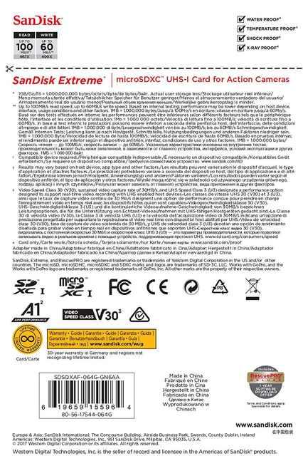 TfBXN64GB microSDXC Extreme mCOpbP[Wn  PC{/Ӌ@ 