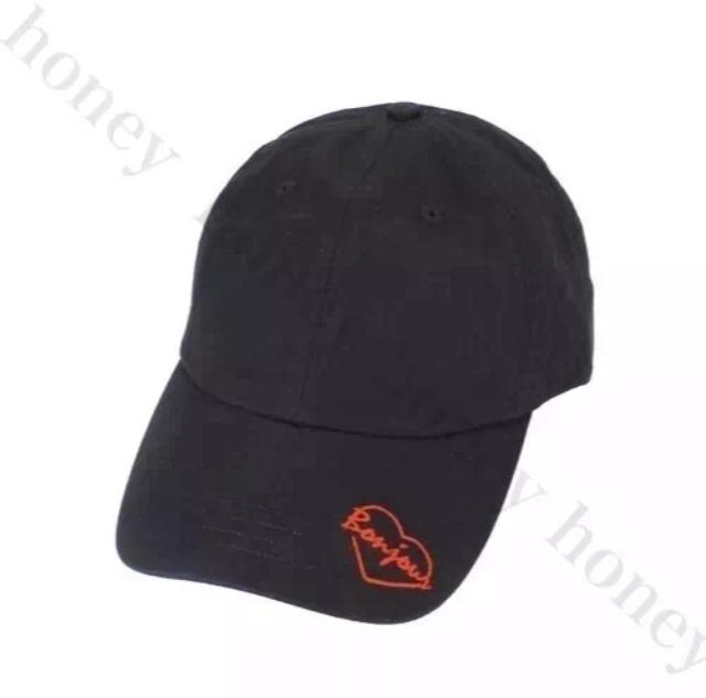 Ray Cassinレイカズン●ハートロゴ刺繍入りキャップ●黒ブラック < ブランド Ray Cassinレイカズン●ハートロゴ刺繍入りキャップ●黒ブラック < ブランドの