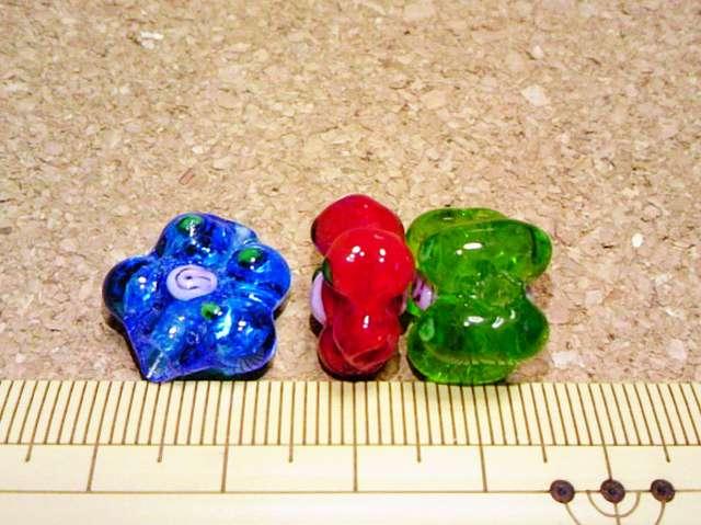 花型ランプワークガラスビーズ5個ライトブルー < ペット/手芸/園芸  花型ランプワークガラスビーズ5個ライトブルー < ペット/手芸/園芸の
