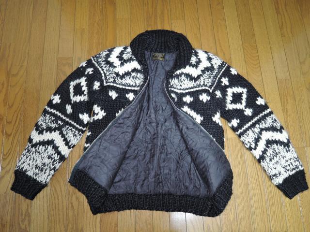 COOTIE クーティー カウチン ニット 中綿ジャケット L 白黒 ネイティブ柄 COWICHAN KNIT SWEATER < ブランド  COOTIE クーティー カウチン ニット 中綿ジャケット L 白黒 ネイティブ柄 COWICHAN KNIT SWEATER < ブランドの