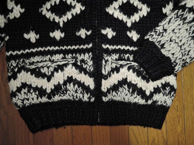 COOTIE クーティー カウチン ニット 中綿ジャケット L 白黒 ネイティブ柄 COWICHAN KNIT SWEATER < ブランド  COOTIE クーティー カウチン ニット 中綿ジャケット L 白黒 ネイティブ柄 COWICHAN KNIT SWEATER < ブランドの
