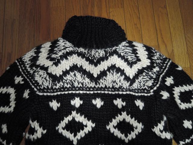 COOTIE クーティー カウチン ニット 中綿ジャケット L 白黒 ネイティブ柄 COWICHAN KNIT SWEATER < ブランド  COOTIE クーティー カウチン ニット 中綿ジャケット L 白黒 ネイティブ柄 COWICHAN KNIT SWEATER < ブランドの