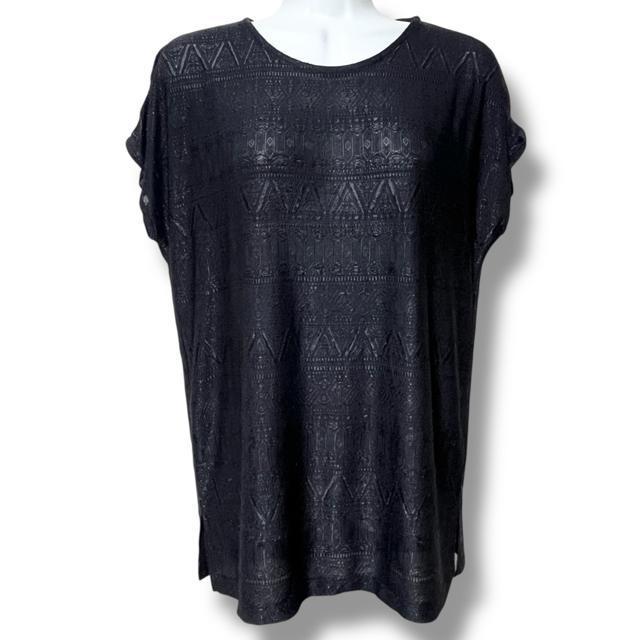 透かし刺繍デザイン☆ドルマンシアーカットソー☆ヴィンテージ☆Y2K < 女性ファッション  透かし刺繍デザイン☆ドルマンシアーカットソー☆ヴィンテージ☆Y2K < 女性ファッションの