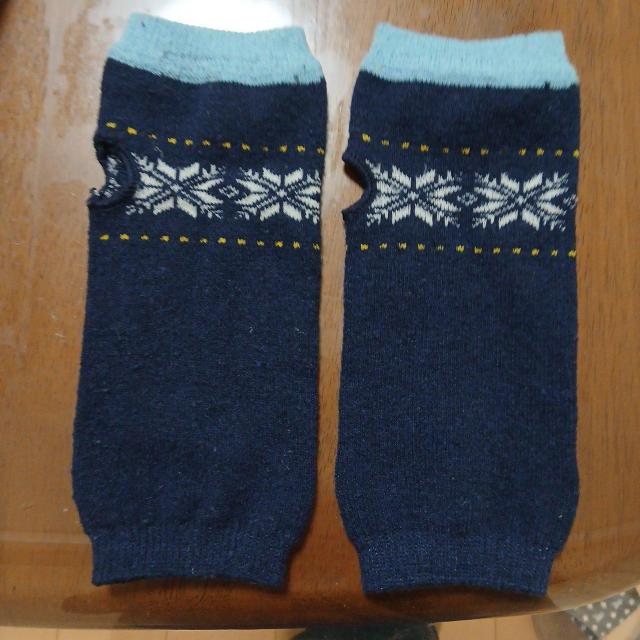 雪の結晶模様 ニットレッグウォーマー < 女性ファッション  雪の結晶模様 ニットレッグウォーマー < 女性ファッションの