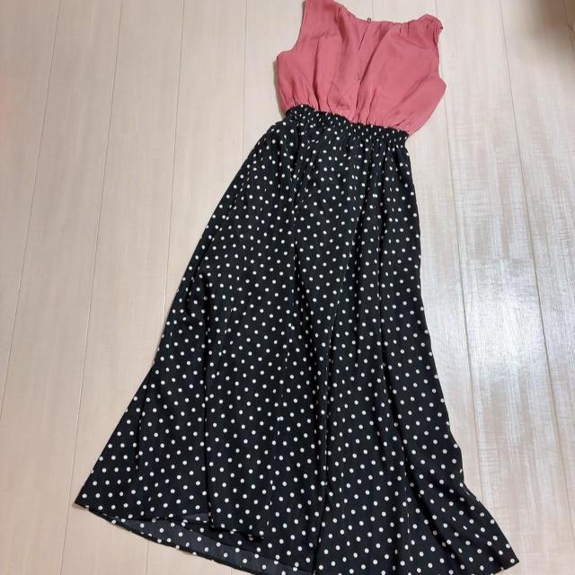 ◆rienda/リエンダ◆ドットコンビマキシワンピース★ピンクF*秋冬コーデ美品♪ < ブランド  ◆rienda/リエンダ◆ドットコンビマキシワンピース★ピンクF*秋冬コーデ美品♪ < ブランドの