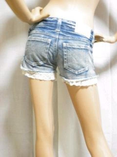 レース ペチパン付♪デニムショーパン 2点セット < 女性ファッション レース ペチパン付♪デニムショーパン 2点セット < 女性ファッションの