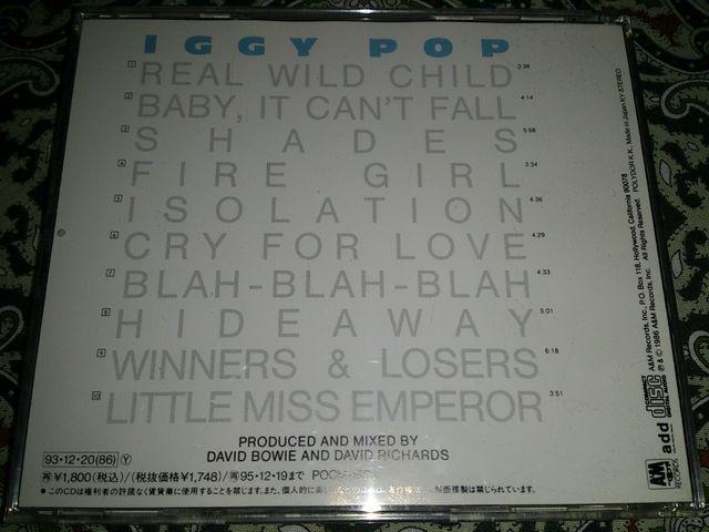 IGGY POP/Blah Blah Blah �C�M�[ �|�b�v �� CD/DVD/�r�f�I�� 