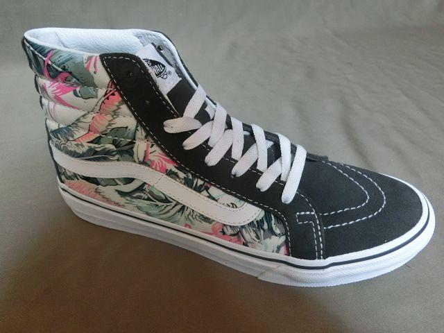 南国風トロピカルイラスト柄デザイン Vans【Sk8-Hi Slim】24.0a < ブランド  南国風トロピカルイラスト柄デザイン Vans【Sk8-Hi Slim】24.0a  < ブランドの