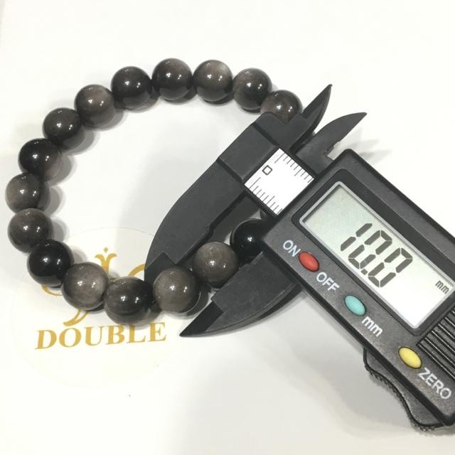 《No.048》強シラー シルバーオブシディアン 内径16cm 10mm < 女性アクセサリー/時計  《No.048》強シラー シルバーオブシディアン 内径16cm 10mm < 女性アクセサリー/時計の