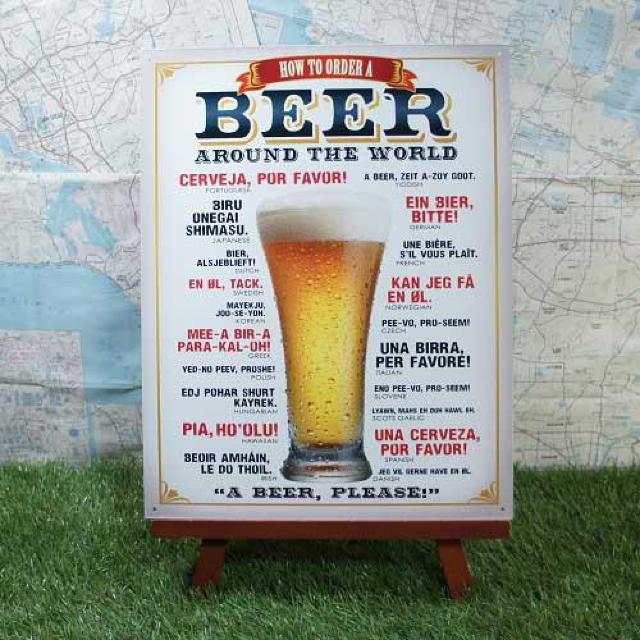 新品【ブリキ看板】Beer/ビール 世界で注文「ビールくださーい」 < ホビー  新品【ブリキ看板】Beer/ビール 世界で注文「ビールくださーい」  < ホビーの