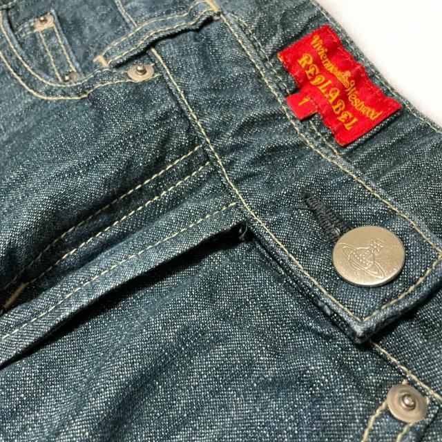 ヴィヴィアンウエストウッド オーブ 刺繍 ストレート デニム パンツ < 女性ファッション ヴィヴィアンウエストウッド オーブ 刺繍 ストレート デニム パンツ < 女性ファッションの