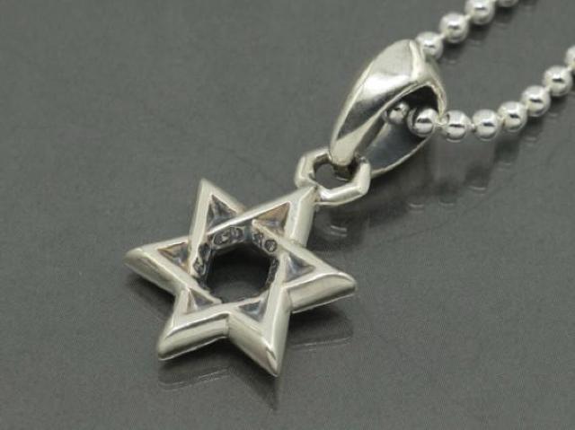 CHROME HEARTS/クロムハーツ /新品加工/スター オブ ダビデ チャーム/パヴェ/ボールチェーン/50cm < ブランド  CHROME HEARTS/クロムハーツ /新品加工/スター オブ ダビデ チャーム/パヴェ/ボールチェーン/50cm < ブランドの
