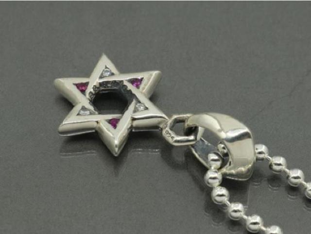 CHROME HEARTS/クロムハーツ /新品加工/スター オブ ダビデ チャーム/パヴェ/ボールチェーン/50cm < ブランド  CHROME HEARTS/クロムハーツ /新品加工/スター オブ ダビデ チャーム/パヴェ/ボールチェーン/50cm < ブランドの