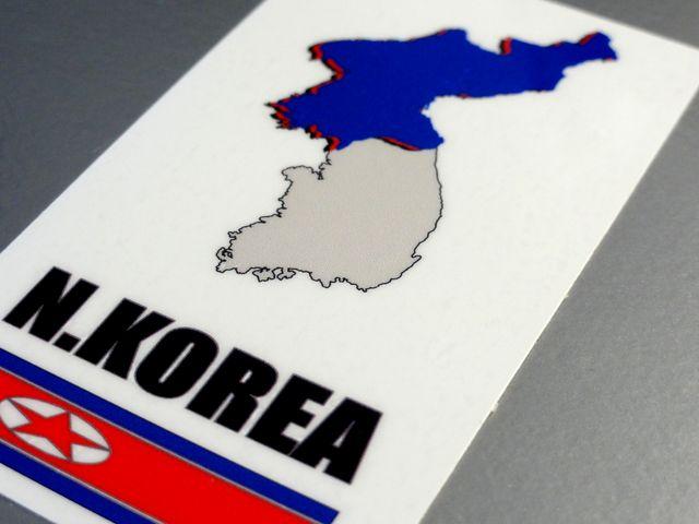 M1■北朝鮮国旗ステッカー MAPデザイン■シール < 自動車/バイク M1■北朝鮮国旗ステッカー MAPデザイン■シール < 自動車/バイク