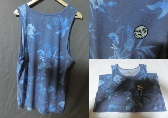 USA購入 バンズ【Vans】ハイビスカス柄ワッペン付タンクTOP US L < 男性ファッション  USA購入 バンズ【Vans】ハイビスカス柄ワッペン付タンクTOP US L < 男性ファッションの