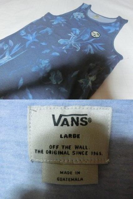 USA購入 バンズ【Vans】ハイビスカス柄ワッペン付タンクTOP US L < 男性ファッション  USA購入 バンズ【Vans】ハイビスカス柄ワッペン付タンクTOP US L < 男性ファッションの