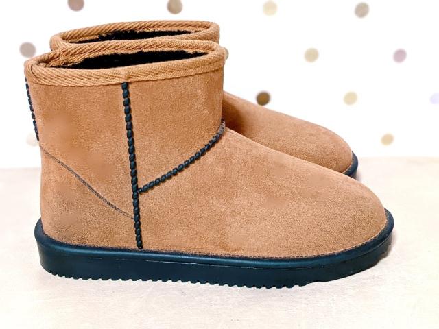 新品 23.5cm L ボア ムートンブーツ ショート 茶色 ブーツ 茶 < 女性ファッション 新品 23.5cm L ボア ムートンブーツ ショート 茶色 ブーツ 茶 < 女性ファッションの