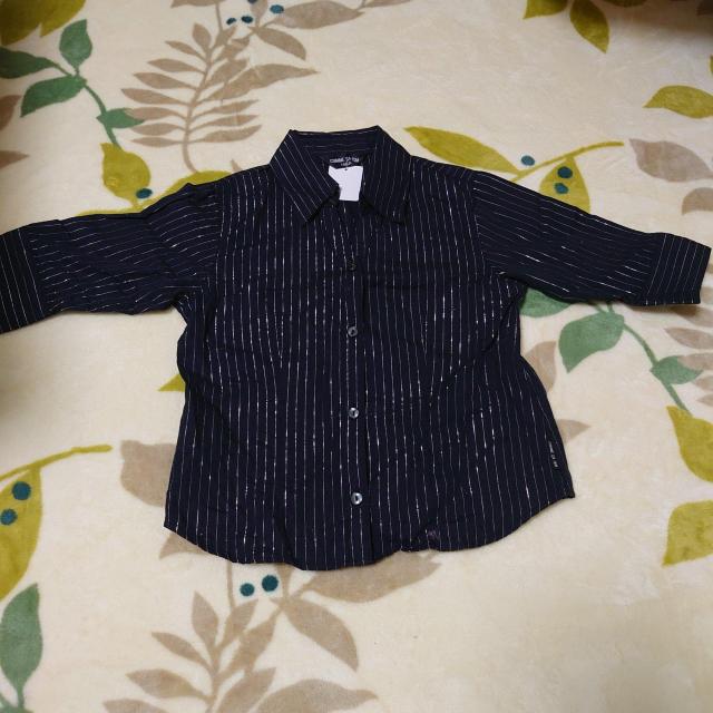 美品・COMME CA ISM・ストライプシャツ・100p < ブランド  美品・COMME CA ISM・ストライプシャツ・100p  < ブランドの
