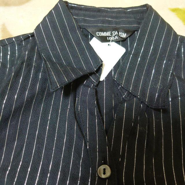 美品・COMME CA ISM・ストライプシャツ・100p < ブランド  美品・COMME CA ISM・ストライプシャツ・100p < ブランドの
