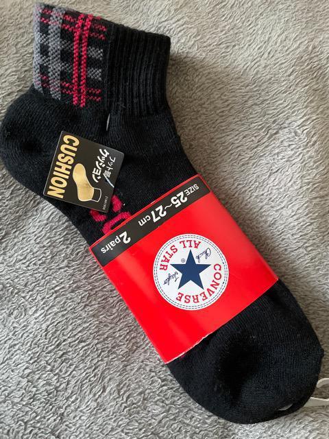 ♯新品♯CONVERSE 暖か 2足組ソックス 靴下 25→27 コンバースA メンズ < 男性ファッション  ♯新品♯CONVERSE 暖か 2足組ソックス 靴下 25→27 コンバースA メンズ  < 男性ファッションの