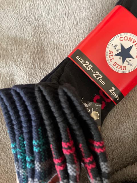 ♯新品♯CONVERSE 暖か 2足組ソックス 靴下 25→27 コンバースA メンズ < 男性ファッション  ♯新品♯CONVERSE 暖か 2足組ソックス 靴下 25→27 コンバースA メンズ < 男性ファッションの