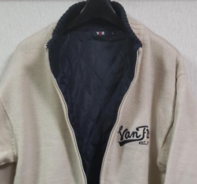 VANJAC★FWD★フルジップセーター●キルティング★L < 男性ファッション  VANJAC★FWD★フルジップセーター●キルティング★L < 男性ファッションの