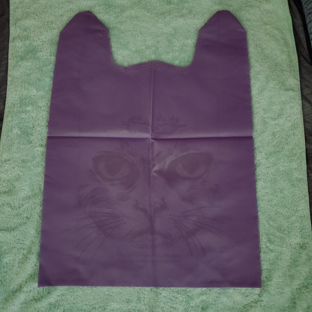 非売品 ムチャチャ あちゃちゅむ ねこ顔 エコバッグ 【パープル】 ノベルティ ショッピングバッグ レジ袋 新品未開封品 < ブランド  非売品 ムチャチャ あちゃちゅむ ねこ顔 エコバッグ 【パープル】 ノベルティ ショッピングバッグ レジ袋 新品未開封品 < ブランドの