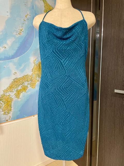 シャーロットルッセ 青いキラキラスドレス Lサイズ made in USA < 女性ファッション  シャーロットルッセ 青いキラキラスドレス Lサイズ made in USA  < 女性ファッションの