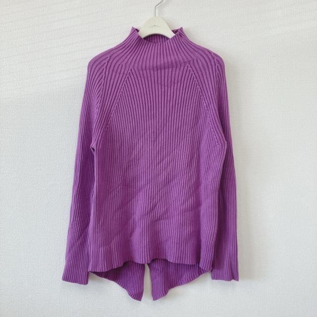 良品 &.NOSTALGIA バックスリットボトルネックリブニット M-L < 女性ファッション 良品 &.NOSTALGIA バックスリットボトルネックリブニット M-L < 女性ファッションの