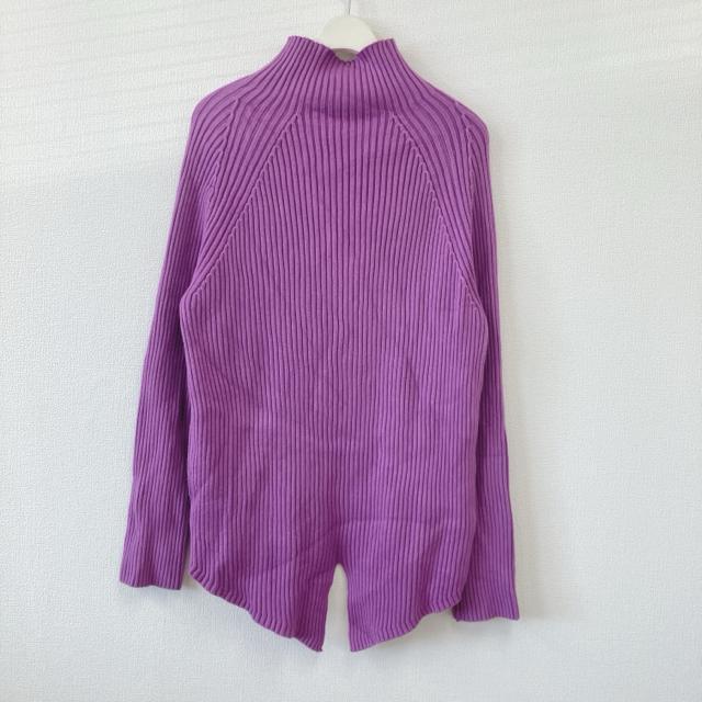 良品 &.NOSTALGIA バックスリットボトルネックリブニット M-L < 女性ファッション 良品 &.NOSTALGIA バックスリットボトルネックリブニット M-L < 女性ファッションの