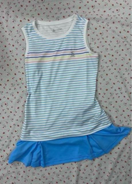 テニスウェア スリクソンワンピース テニス 脇下45.5センチ 丈75センチ パジャマとして使用 ホームクリーニング済み < レジャー/スポーツ テニスウェア スリクソンワンピース テニス 脇下45.5センチ 丈75センチ パジャマとして使用 ホームクリーニング済み < レジャー/スポーツの