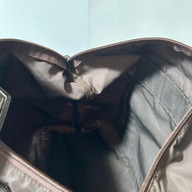 PRADA プラダ ナイロン サフィアーノ レザー トート バッグ 三角プレート ブラウン シルバー金具 < ブランド PRADA プラダ ナイロン サフィアーノ レザー トート バッグ 三角プレート ブラウン シルバー金具 < ブランドの