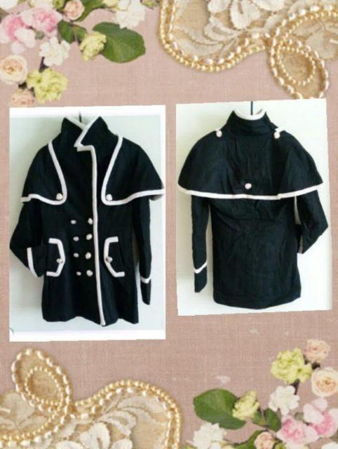 ☆バイカラーコート☆黒L < 女性ファッション ☆バイカラーコート☆黒L < 女性ファッションの