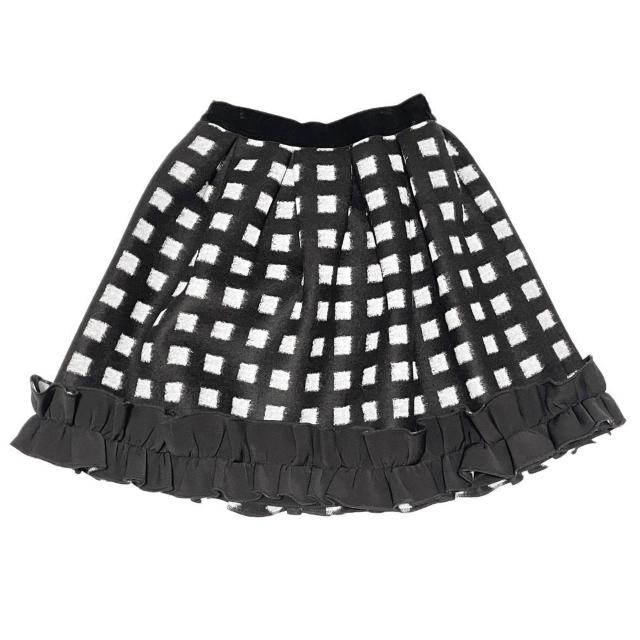 新品モナリザMONNALISAモノトーンチェック フレアスカート 黒 < ブランド 新品モナリザMONNALISAモノトーンチェック フレアスカート 黒 < ブランドの