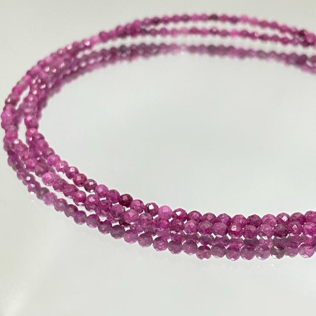 《necklace》天然非加熱インド産ルビー アジャスター付きネックレス < 女性アクセサリー/時計  《necklace》天然非加熱インド産ルビー アジャスター付きネックレス  < 女性アクセサリー/時計の