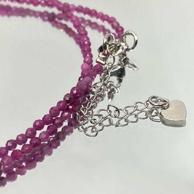 《necklace》天然非加熱インド産ルビー アジャスター付きネックレス < 女性アクセサリー/時計  《necklace》天然非加熱インド産ルビー アジャスター付きネックレス < 女性アクセサリー/時計の