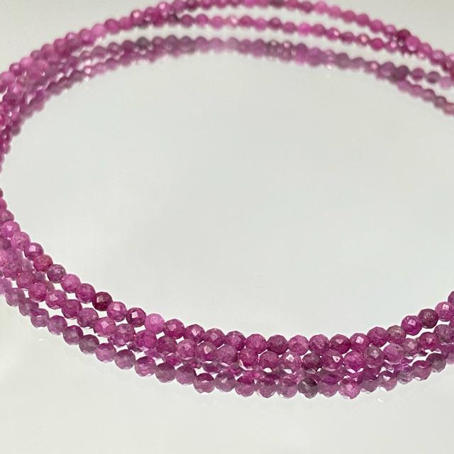 《necklace》天然非加熱インド産ルビー アジャスター付きネックレス < 女性アクセサリー/時計  《necklace》天然非加熱インド産ルビー アジャスター付きネックレス < 女性アクセサリー/時計の
