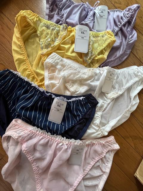 5Lサイズ!5枚セット!光沢ツルツル素材!シフォン使い!高貴品格!色とりどり!エレガント!ショーツ!No.キュート < 女性ファッション  5Lサイズ!5枚セット!光沢ツルツル素材!シフォン使い!高貴品格!色とりどり!エレガント!ショーツ!No.キュート < 女性ファッションの