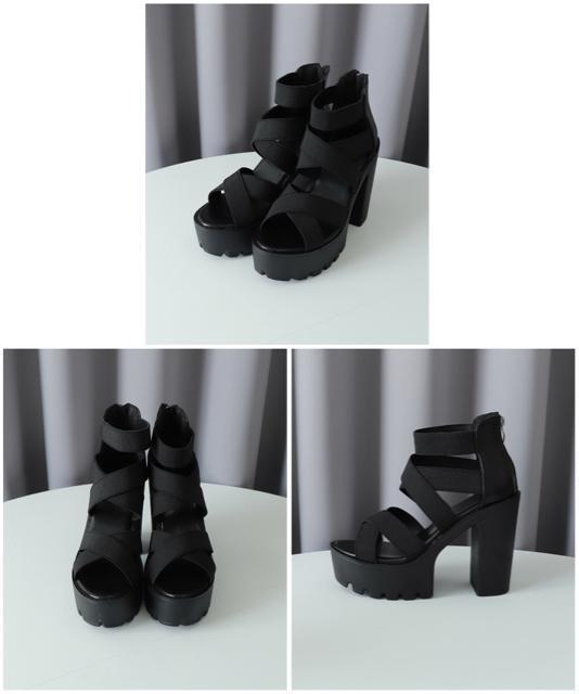 送料無料 新品 ハイヒールサンダル 厚底 ブーツサンダル < 女性ファッション  送料無料 新品 ハイヒールサンダル 厚底 ブーツサンダル < 女性ファッションの