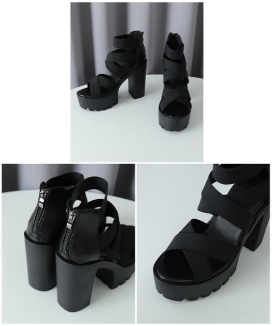 送料無料 新品 ハイヒールサンダル 厚底 ブーツサンダル < 女性ファッション  送料無料 新品 ハイヒールサンダル 厚底 ブーツサンダル < 女性ファッションの